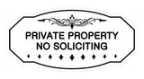 Victorian Private Property No Soliciting Sign