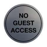 Signs ByLITA Circle No Guest Access Sign