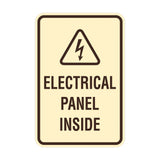 Portrait Round Electrical Panel Inside Sign