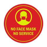 Circle No Face Mask No Service Sign