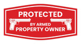 Fancy Protected By Armed Property Owner Wall or Door Sign