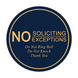 Signs ByLITA Circle No Soliciting No Exceptions Sign