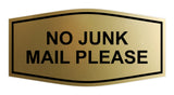 Signs ByLITA Fancy No Junk Mail Please Sign