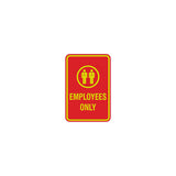 Signs ByLITA Portrait Round Employees Only Sign