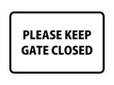 Signs ByLITA Classic Framed Please Keep Gate Closed