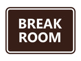 Signs ByLITA Classic Framed Break Room Sign