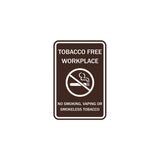 ByLITA Tobacco Free Workplace No Smoking, Vaping Or Smokeless Tobacco Sign