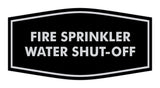 Signs ByLITA Fancy Fire Sprinkler Water Shut-Off Sign with Adhesive Tape, Mounts On Any Surface, Weather Resistant, Indoor/Outdoor Use