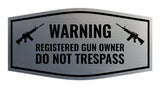Fancy Warning Registered Gun Owner Do Not Trespass Sign