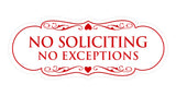Signs ByLITA Designer No Soliciting No Exceptions Sign