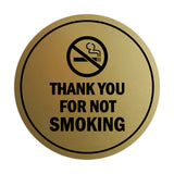 Signs ByLITA Circle Thank you for not smoking Sign with Adhesive Tape, Mounts On Any Surface, Weather Resistant, Indoor/Outdoor Use