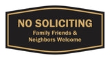 Fancy No Soliciting Family Friends & Neighbors Welcome Wall or Door Sign