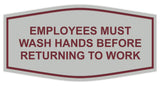 Signs ByLITA Fancy Employees Must Wash Hands Before Returning to Work Sign