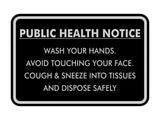 Classic Framed Public Health Notice Wash Your Hands Sign