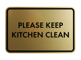 Classic Framed Please Keep Kitchen Clean Wall or Door Sign