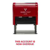 Red THIS ACCOUNT IS NOW OVERDUE Self Inking Rubber Stamp