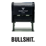 Black BULLSHIT. Self Inking Rubber Stamp