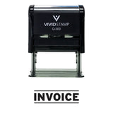 Black INVOICE Self Inking Rubber Stamp
