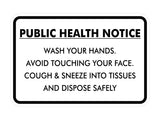 Classic Framed Public Health Notice Wash Your Hands Sign