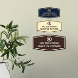 Fancy No Soliciting Leave Us In Peace Wall or Door Sign