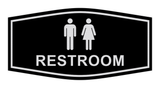 Black / Silver Fancy Unisex Restroom Sign