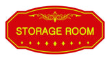 Red / Yellow Victorian Storage Room Sign