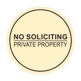 Signs ByLITA Circle No Soliciting Private Property Sign