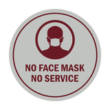 Circle No Face Mask No Service Sign