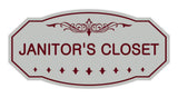 Victorian Janitor'S Closet Sign