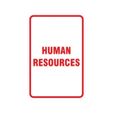 Portrait Round Human Resources Sign