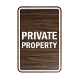 Portrait Round Private Property Sign