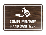 Classic Frame Complimentary Hand Sanitizer Sign