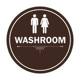 Signs ByLITA Circle Washroom Sign