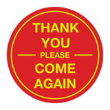 Signs ByLITA Circle thank you please come again with bar Sign