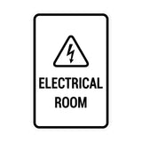 Portrait Round Electrical Room Sign