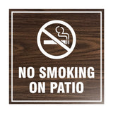Signs ByLITA Square No Smoking on Patio Sign with Adhesive Tape