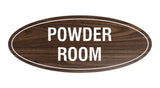 Oval Powder Room Sign