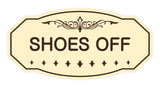 Victorian Shoes Off Sign