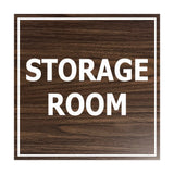 Walnut Signs ByLITA Square Storage Room Sign