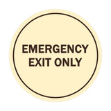 Signs ByLITA Circle Emergency Exit Only Sign