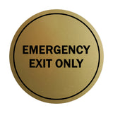 Signs ByLITA Circle Emergency Exit Only Sign