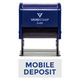 Blue MOBILE DEPOSIT Self-Inking Office Rubber Stamp