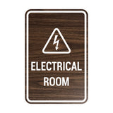 Portrait Round Electrical Room Sign