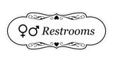 Designer Restrooms Gender Symbols Wall or Door Sign