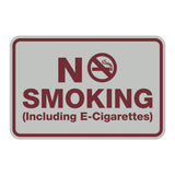 No Smoking including E-Cigarettes Sign