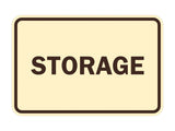 Ivory / Dark Brown Signs ByLITA Classic Framed Storage Sign