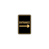 Signs ByLITA Portrait Round Entrance Right Arrow Sign with Adhesive Tape, Mounts On Any Surface, Weather Resistant, Indoor/Outdoor Use