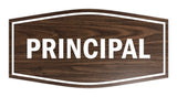 Signs ByLITA Fancy Principal Sign with Adhesive Tape, Mounts On Any Surface, Weather Resistant, Indoor/Outdoor Use