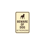 Signs ByLITA Portrait Round Beware of dog no trespassing Sign