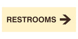Signs ByLITA Basic Restrooms Right Arrow Directional Sign